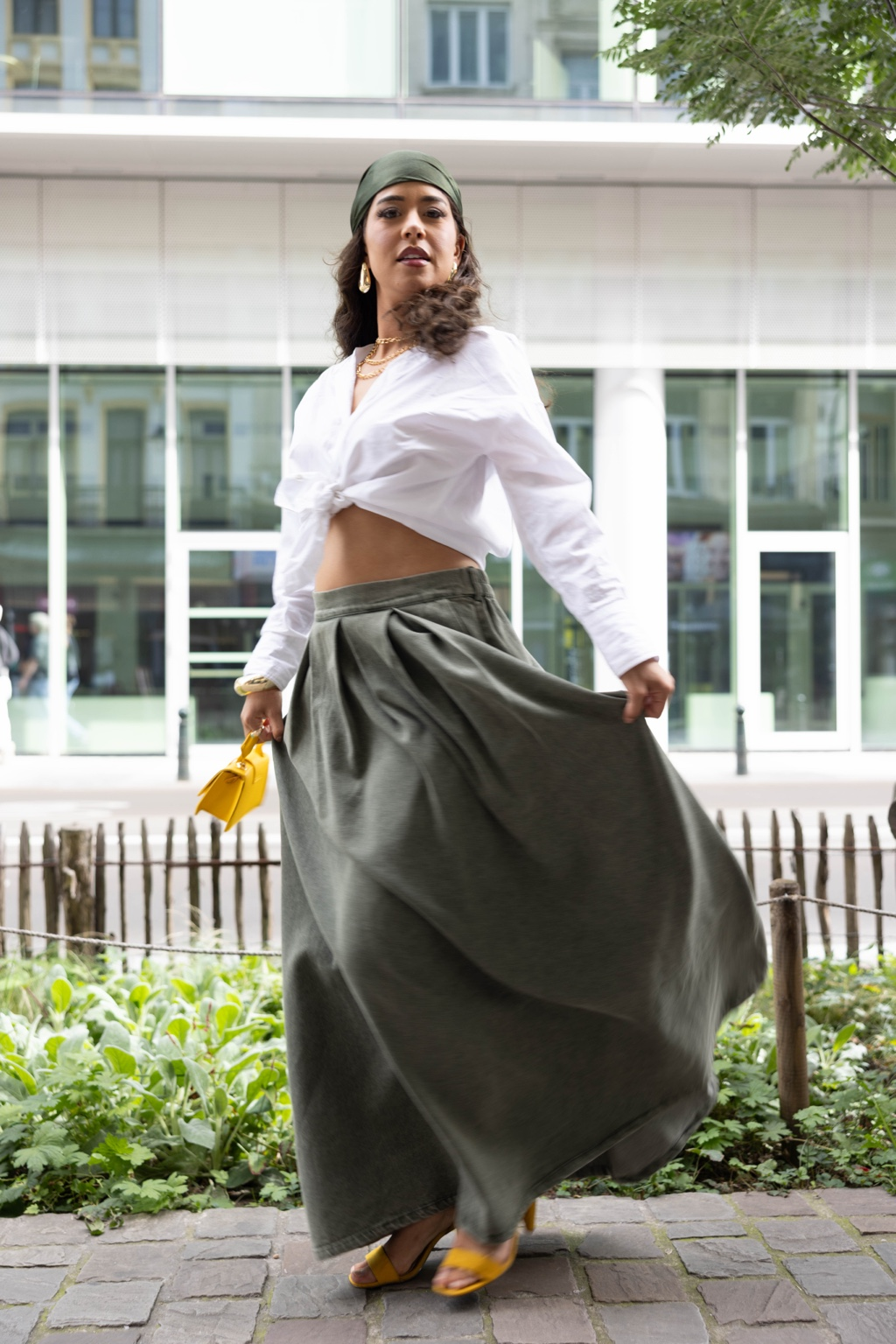 Jupe en jean évasé Yara