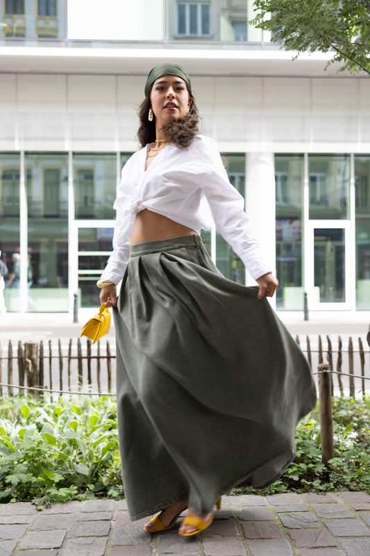 Jupe en jean évasé Yara